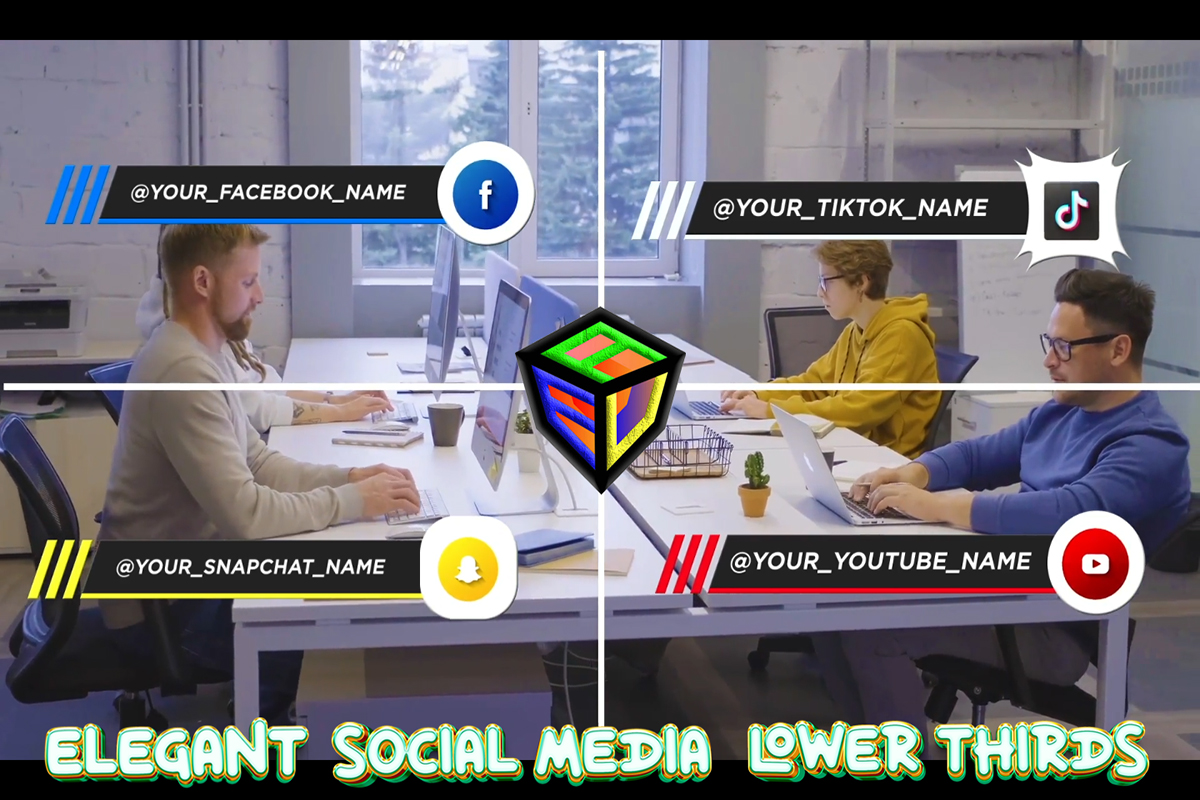 After Effects Elegant Social media lower thirds